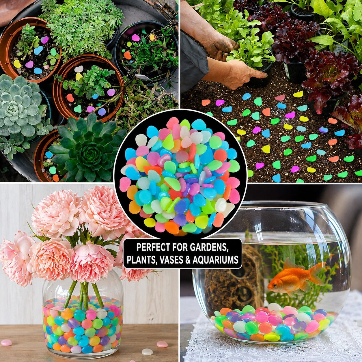 LumiStone™ Glow Pebbles – Pack of 250 Luminous Stones