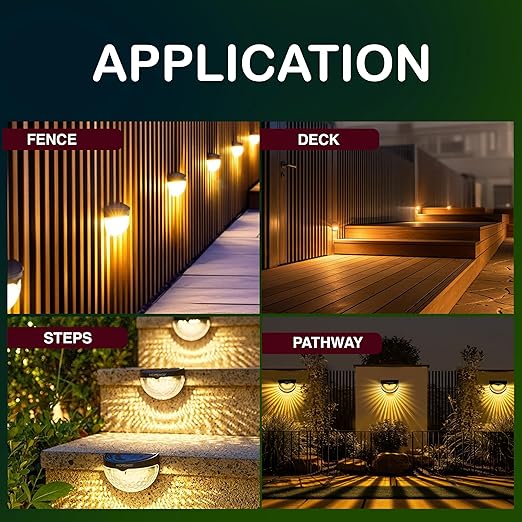 LED Solar Powered Fence Lights(Pack of 4) - Smart Khareed