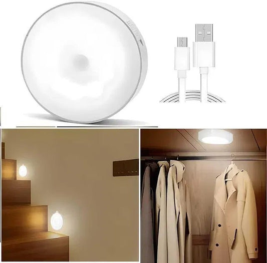 Motion Sensor Light for Home with USB Charging Wireless LED Night Light ( Pack of 2) - Smart Khareed