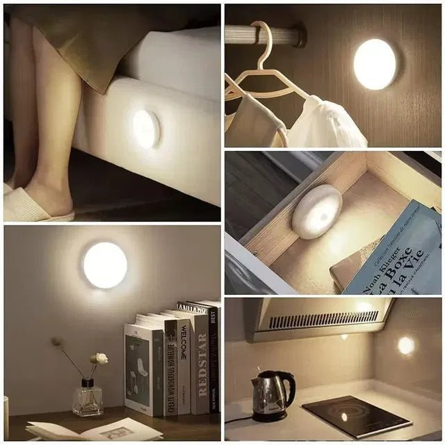 Motion Sensor Light for Home with USB Charging Wireless LED Night Light ( Pack of 2) - Smart Khareed