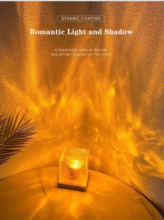 Wave Lamp, Wave Light Cube, Aurora Glow Lamp Crystal Night Light, Romantic Lamp for Room Decor, LED Wave Lights, Room Decor for Kids - Smart Khareed